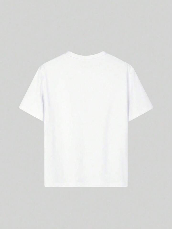 SHEEVETY TendenciasCamiseta De Manga Corta De Corte Holgado Para Hombre | Diseño Exquisito | Esencial De Verano | Fácil De Combinar | Muestra Tu Estilo