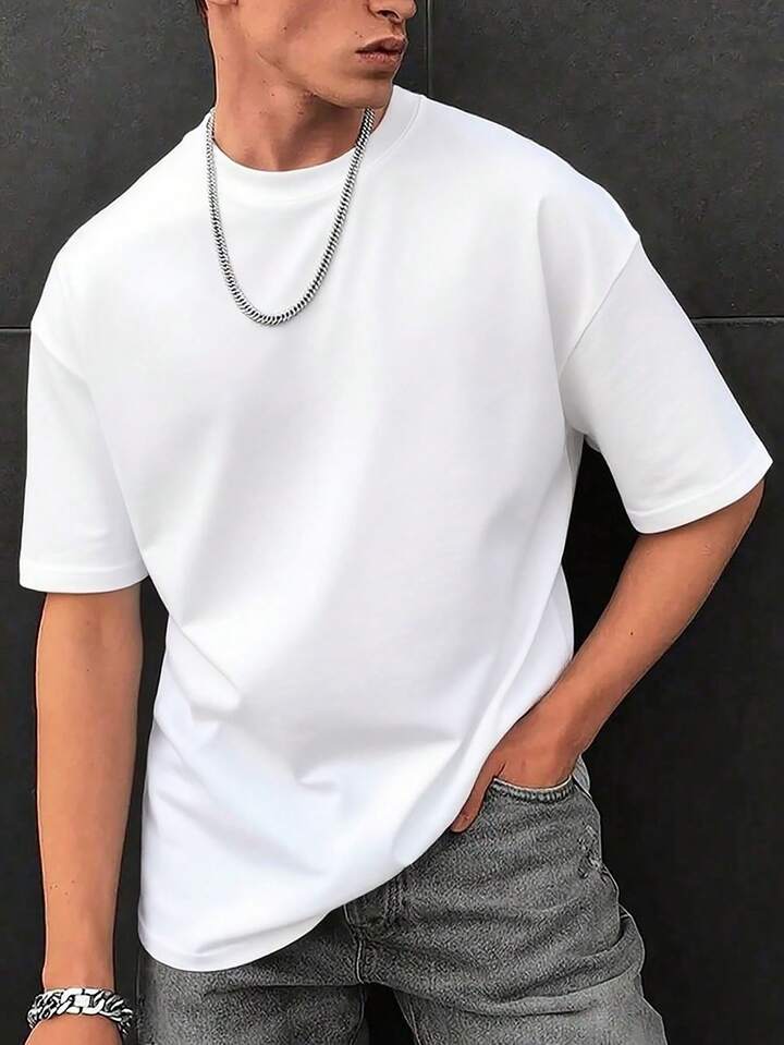 SHEEVETY TendenciasCamiseta De Manga Corta De Corte Holgado Para Hombre | Diseño Exquisito | Esencial De Verano | Fácil De Combinar | Muestra Tu Estilo