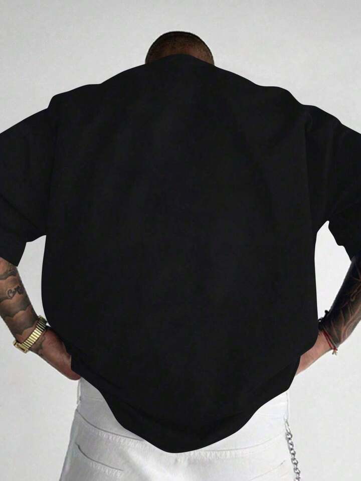 SHEEVETY TendenciasCamiseta De Manga Corta De Corte Holgado Para Hombre | Diseño Exquisito | Esencial De Verano | Fácil De Combinar | Muestra Tu Estilo