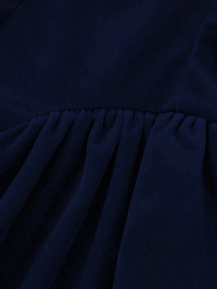 Elegante Vestido Mini De Terciopelo Con Espalda Descubierta Y Cintura Ceñida, Estilo Romántico Francés, Adecuado Para Uso Diario, Citas, Vacaciones, Cenas Formales, Navidad, Otoño/Invierno, Color Burdeos