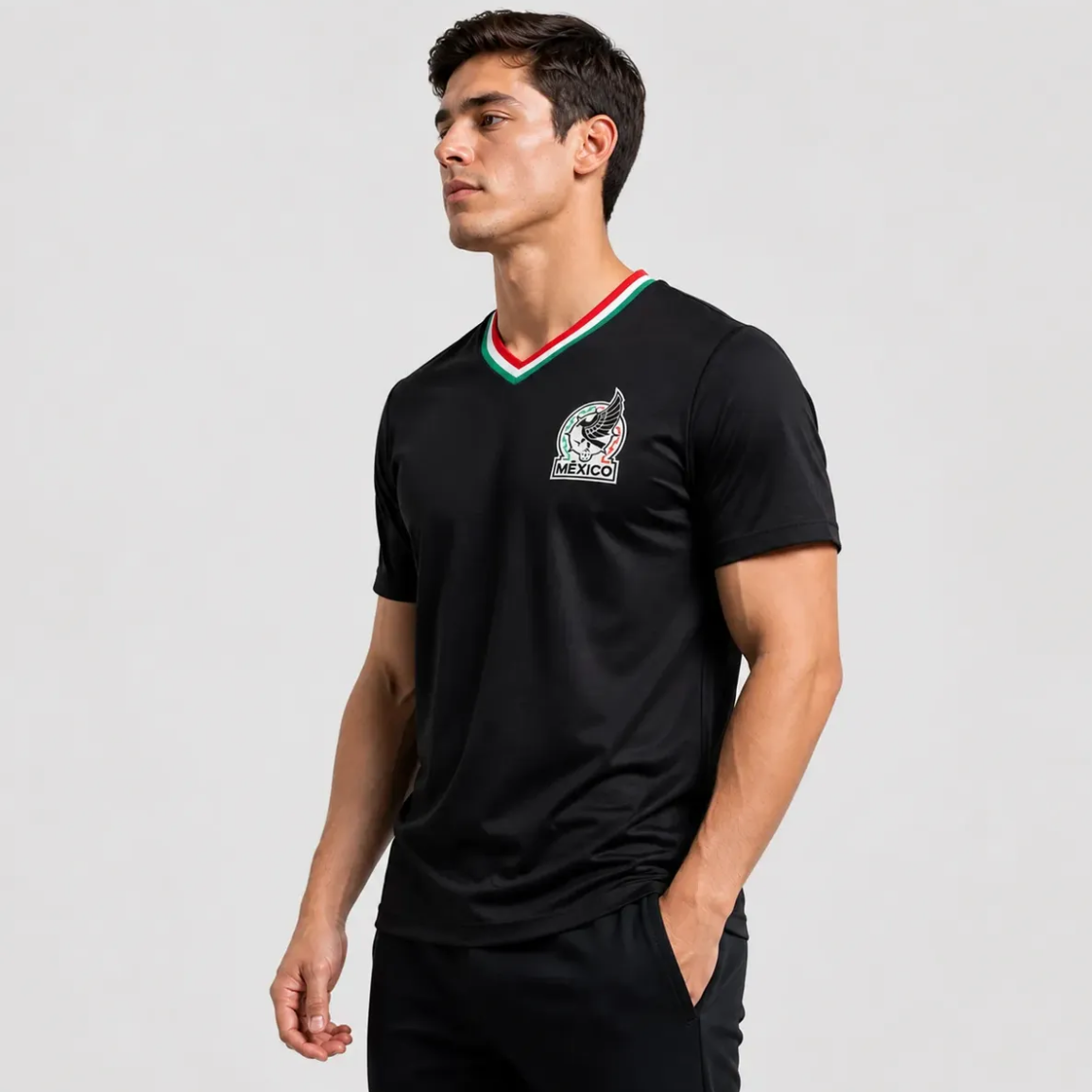 Playera México Negra – Edición Tricolor 🇲🇽