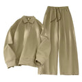 Sheevety Conjunto de hombre,camiseta olgada de manga larga y pantalón