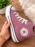 Tenis Casual Floral Rosa Mauve 🌸👟
